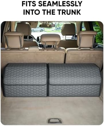 Owleys Trunk Organizer for SUV, PU Leather, 21.6in 50L - Image 5