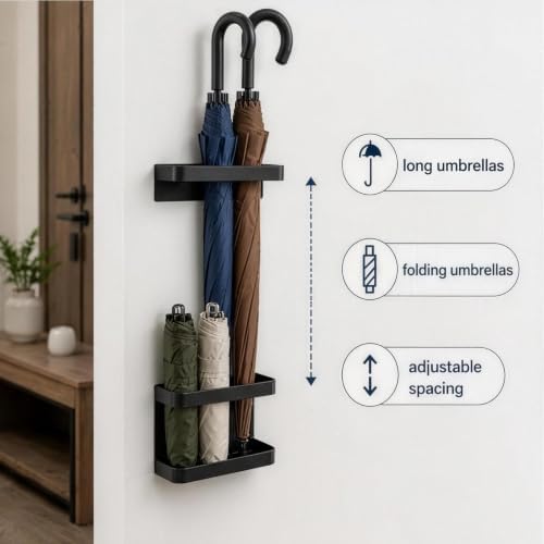 Metal Wall Mounted Umbrella Storage, Umbrella Holder - Image 4