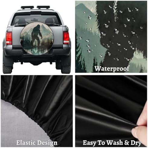 Bigfoot Spare Tire Cover 14in Spare Wheel Covers Tire Storage Cover - Image 4