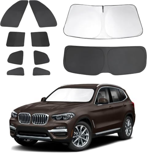 10PCS Window Shades for 2018-2024 BMW X3 Accessories Foldable Sunshade Side by LHFLIVE