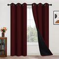Yakamok Burgundy Red Blackout Curtains 84 Inches Long by Yakamok
