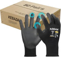 Kebada W1 Safety Work Gloves for Men & Women, 50 Pairs Bulk Pack, PU Coated by KEBADA