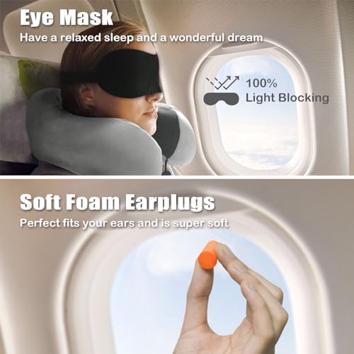 Travel Pillow, Memory Foam Neck Pillow - Image 2