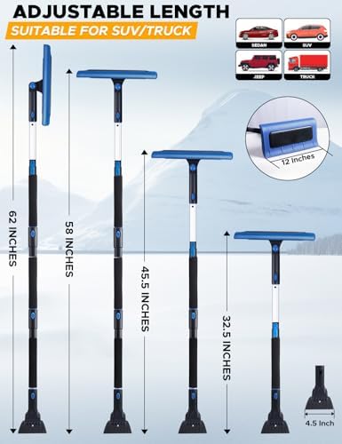 EcoNour 62" Extendable Snow Broom - Image 3