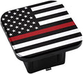 Swono American Flag Square Receiver Hitch Covers Vintage Thin Red Line USA Flag by Swono