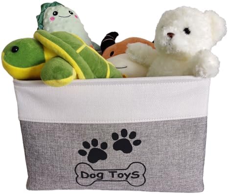 Dog Toy Basket Collapsible Dog Toy Box Foldable Dog Toy Bin - Image 3