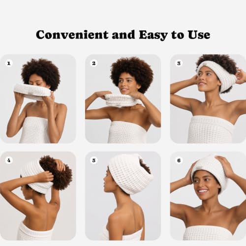 Luxury Organic Japanese Cotton Waffle Spa Headband - Image 4