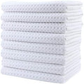 POLYTE 380 GSM Microfiber Waffle Kitchen Dish Tea Towel, 16x28 in, 8 Pack by Polyte