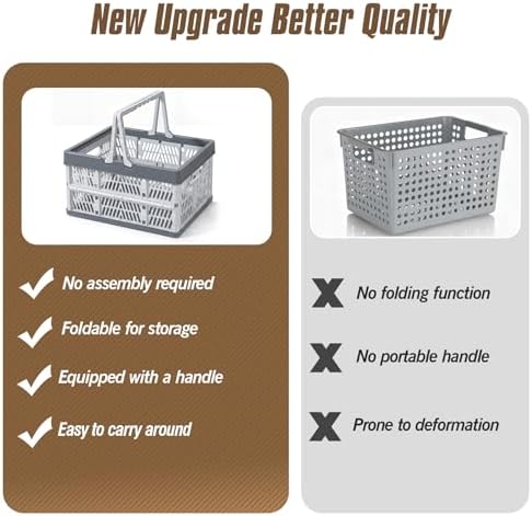 2-Pack Large Foldable Storage Crates, 33.7L PP Collapsible Bins Blue+Pink - Image 7