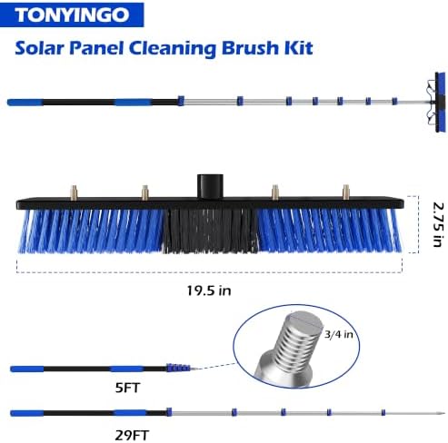 35 FT Reach Solar Panel Cleaning Brush Kit - Image 2
