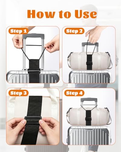 4-Pack Strong Adjustable Luggage Connector Straps - Image 6