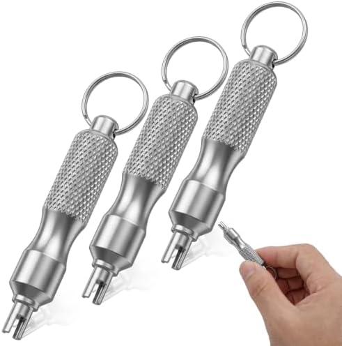 3 Pcs Valve Core Removal Tool Keychain, Valve Stem Removal Tool by Unknown