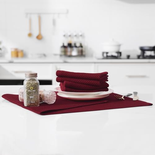 Kitinjoy 100% Cotton Waffle 4-Pack Kitchen Towels - Image 5