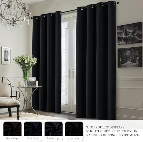 Yakamok Black 100% Blackout Curtains 63 Inches Long - Image 7