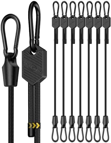 Lucky Straps 36" Black Adjustable Carabiner Bungee Cords by LuckyStraps