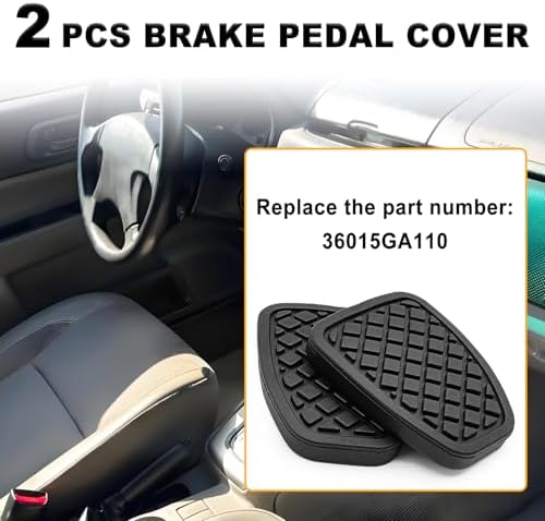 Brake Clutch Pedal Rubber Cover Pad Non Slip 2 Pack Set Auto Accessories Fits - Image 3