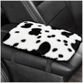 Cow Print Car Armrest Pad Cover, Cute Cow Print Anti-Slip Plush Arm Rest Box by Unknown