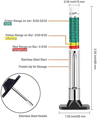 Godeson 88702 Smart Color Coded Tire Tread Depth Gauge - Image 2