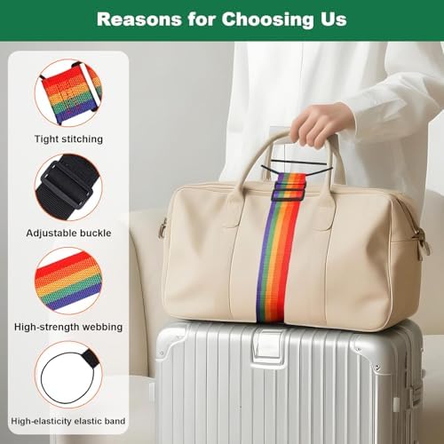 Luggage Connector Straps 2 Pack, Adjustable Add-a-Bag Strap - Image 3