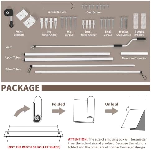 Outdoor Sunshade Roller Shade 8'W x 6'H, Exterior Cordless Roll Up Shades Blinds - Image 6