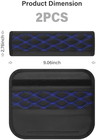 2PCS Car Seat Belt Cover Pads, Leather Seatbelt Covers Protect Shoulder and - Image 2