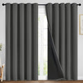 Yakamok Dark Grey 100% Blackout Curtains 84 Inches Long 70" Wide 2 Panels by Yakamok