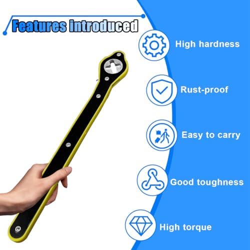 Auto Jack Ratchet Wrench, 360° Swivel Labor-Saving Jack Lug Wrench, Scissor - Image 3