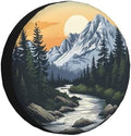 Mountains Nature Sunset Scenery Spare Tire Cover Weatherproof Universal Wheel by Unknown