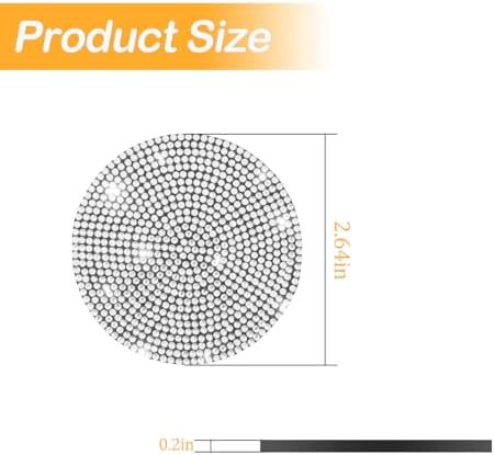 Osilly 2PCS 2.75 Inch Rhinestone Cup Holder Coasters - Image 2