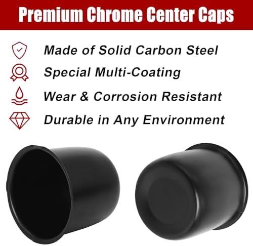 3.31 inch Wheel Center Caps Push-Through 4 Pack - Image 2
