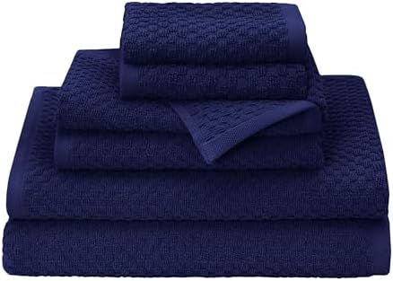 COTTON CRAFT Euro Spa Waffle Weave 6 Piece Towel Set by COTTONCRAFT