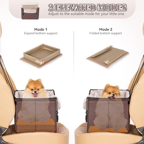 PETSFIT Car Seat for Dogs, Waterproof PU Leather Dog Car Seat for Small Dogs - Image 4
