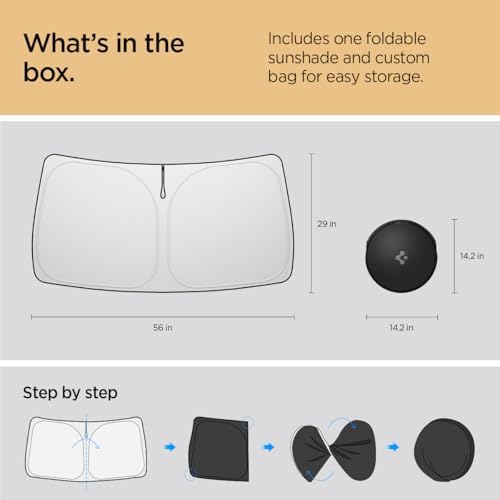 Spigen Triple-Coated CryoShade Front Windshield Sunshade Designed - Image 7