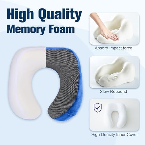 Cirorld Neck Pillow for Traveling, Travel Pillows for Airplanes Dark Blue - Image 5