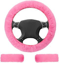 BFXM 3 PCS Fluffy Steering Wheel Cover Set by BFXM