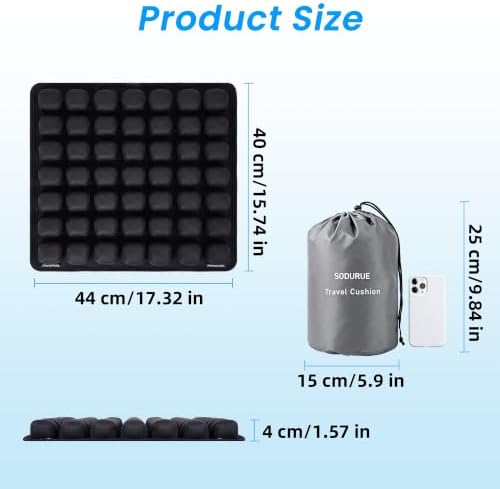 sodurue Inflatable Travel Cushion, Airplane Seat Cushion - Image 3