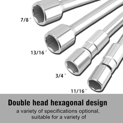 14-Inch Cross Lug Wrench, Foldable 4 Way Lug Nut Removal Tool, Universal Tire - Image 4