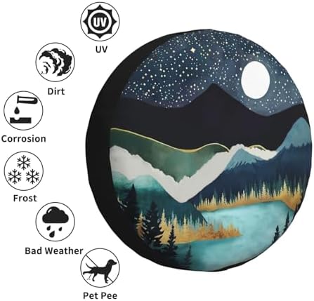 Spare Tire Cover Mountain Natural Scenery Wheel Protectors - Image 5