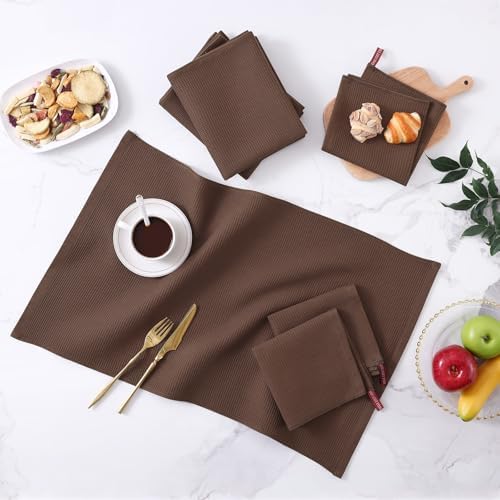 Homaxy 100% Cotton Waffle Weave Dish Cloths, 6 Pack - Image 6