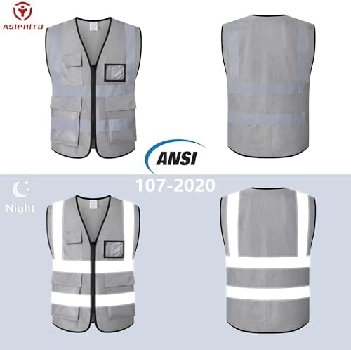 Reflective Safety Vest for Men Women Construction Vest ANSI Standard AP1 - Image 4