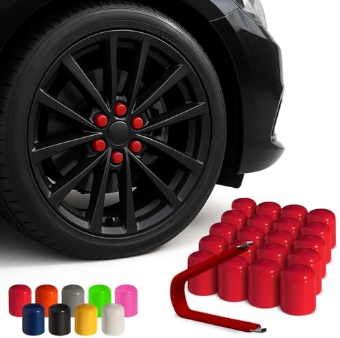 ColorLugs Vinyl Lug Nut Cover | Red | Flexible Fit Wheel Lug Nut Cap | Fits by Colorlugs
