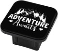 Trailer Hitch Cover, Adventure Awaits Mountain Sunse Hitch Cover Rubber Towing by PATBIXES