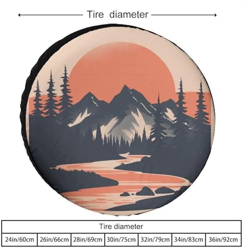 Camping Spare Tire Cover Mountain Adventure Waterproof Sun Protection - Image 2