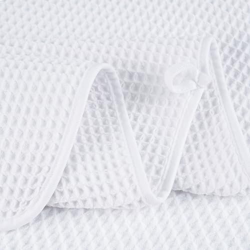 POLYTE 430 GSM Poly Blend Microfiber Waffle Bath Sheet XL Set, 35x70 in - Image 4