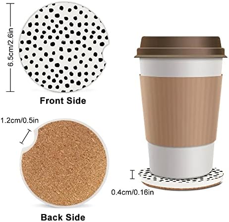 Absorbent Car Cupholder Coaster 2 Pack, Ceramic Stone - Image 2
