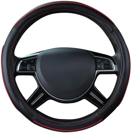 Car Pass Colour Piping Leather Steering Wheel Cover, Perfectly fit - Image 6