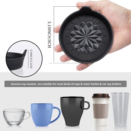 Amooca Automotive Cup Holders Universal Car Cup Coaster Waterproof Non-Slip - Image 6