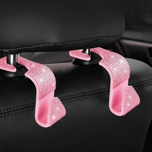 Zpana 4PCS Bling Car Seat Headrest Hooks, Crystal Rhinestones - Image 6