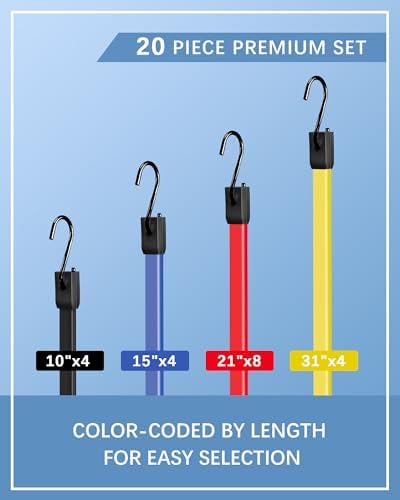 Lucky Straps 10" 15" 21" 31" Rubber Bungee Cords - Image 2