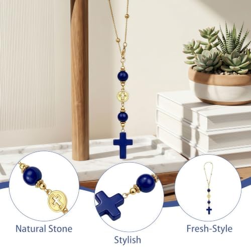 Crystal Hanging Car Charm, Stone Style Car Decor - Image 2